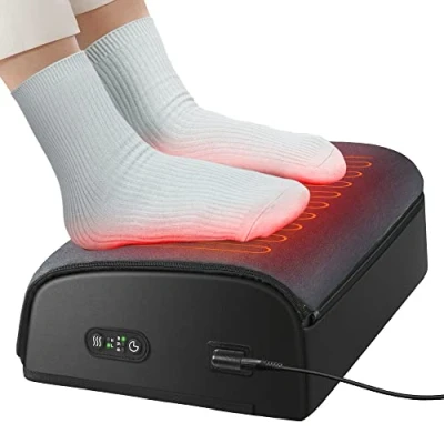 Immagine di Comfier poggiapiedi scrivania riscaldato regolabile in altezza, da con memory foam, scaldapiedi e plantare di supporto per ufficio casa, regalo donne uomini