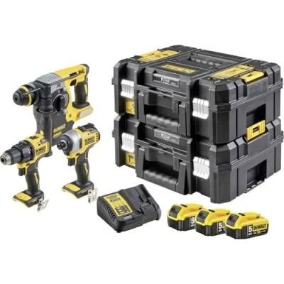 Immagine di DEWALT PAQUETE COMBINADO DE DESTORNILLADOR INALÁMBRICO DCK377P3T, 18 VOLTIOS, TALADRO IMPACTO DCK377P3T QW