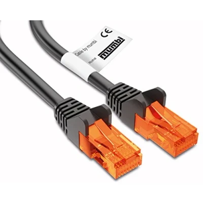 Immagine di mumbi 23516 Cat.5e S/FTP Cavo di Rete Ethernet Patch con connettori RJ 45 20.0m, Nero