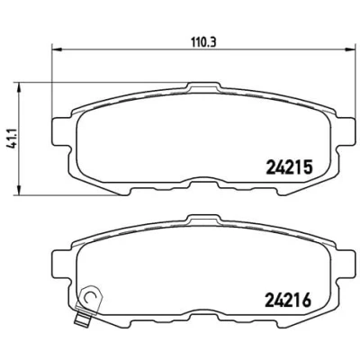 Immagine di BREMBO P 49 042 Kit pastiglie freno con segnalatore acustico usura senza accessori MAZDA: MPV 2