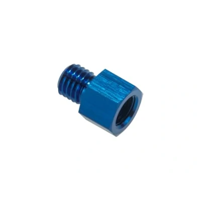 Immagine di 1/8 NPT M10 x 1,25 estremità diritta, presa flare Hex Port Plug adattatore riduttore blu