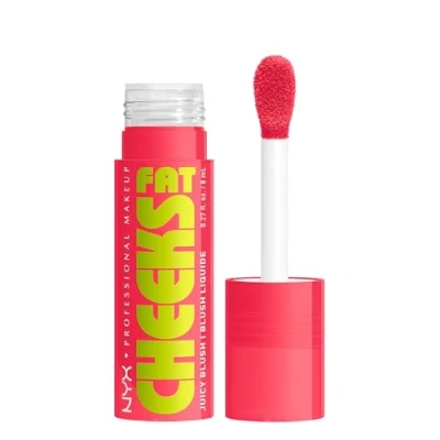 Immagine di NYX Professional Makeup Blush, Per Tutti i Tipi di Pelle, Guance Luminose, Effetto Baciate dal Sole, Formula Vegana con Peptidi, Olio Lampone e Kiwi, Fat Cheeks, Tonalità Bouncin Berry, 8 ml