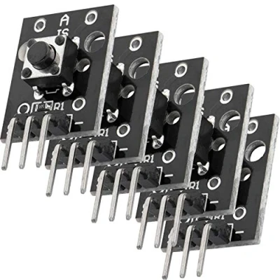 Immagine di AZDelivery 5 x KY 004 Modulo Sensore Pulsante/Interruttore a Chiave compatibile con Arduino incluso un E Book!