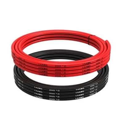 Immagine di TUOFENG 14 awg filo 6 metri [3 m nero e 3 rosso] elettrico Gauge silicone Wire Hook Up Cavo metallico flessibile in di rame stagnato