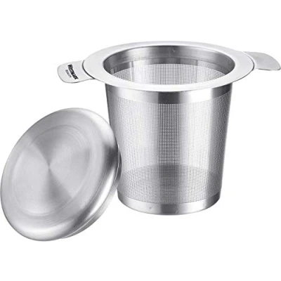 Immagine di Westmark Filtro per tè/Base in Acciaio inox, Con coperchio, Teatime, inox 18/8, 7,5 x 9,5 cm, 15762260