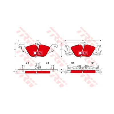 Immagine di TRW DTEC COTEC GDB1351DTE Kit pastiglie freno Predisposto per contatto segnalazione usura OPEL: Astra G Caravan, Zafira A, CC