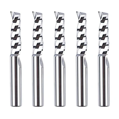 Immagine di SpeTool 5 frese in alluminio VHM con fusto da 6 mm x 22 mm, fresa CNC per e plastica