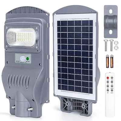 Immagine di Aigostar Lampione solare da esterno con Sensore di Movimento,Faro LED pannello 50W Telecomando,Faretti Solari Impermeabile IP65 6500K,per Cortile,Strada(Senza staffa)