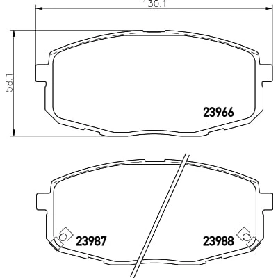 Immagine di HELLA 8DB 355 010 611 Kit pastiglie freno con segnalatore acustico usura HYUNDAI: Kona SUV, i30 I Hatchback, II Hatchback