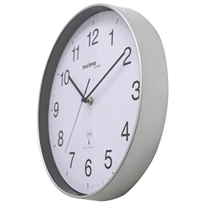 Immagine di Technoline WT8030 Orologio da parete con radio, colore: argento, 30 x 4,3 cm