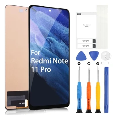 Immagine di ARSSLY LCD Schermo per Xiaomi Redmi Note 11 PRO, Display PRO 2201116TG,2201116TI 6,67&quot; Sostituzione Touch Screen Digitizer Ricambio Assembly con Riparazione Kit