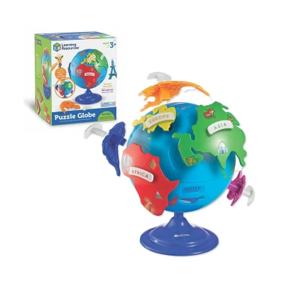 Immagine di Learning Resources Mappamondo puzzle , Regali per bambini di 6 8 anni, e bambine