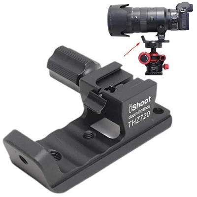 Immagine di iShoot supporto di ricambio per treppiede, compatibile con Nikon Nikkor Z 70 200 mm f/2.8 VR S, staffa obiettivo coda rondine Arca Fit