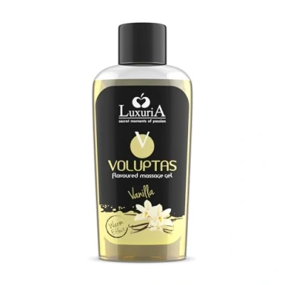 Immagine di INTIMATELINE Voluptas Gel Massaggio Commestibile, Stimolante Effetto Caldo per Tutto il Corpo, Azione Idratante e Addolcente, 100ml (Vaniglia)