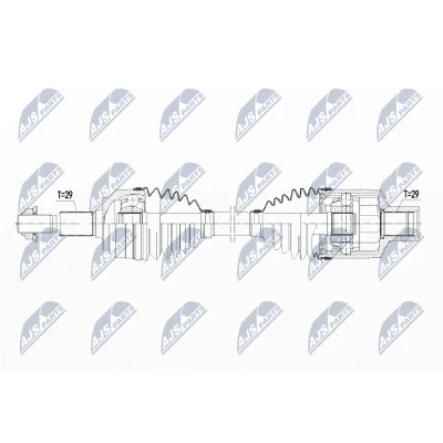 Immagine di NTY NPW CH 066 Albero motore / Semiasse Assale anteriore Dx 608 JEEP: GRAND CHEROKEE 3
