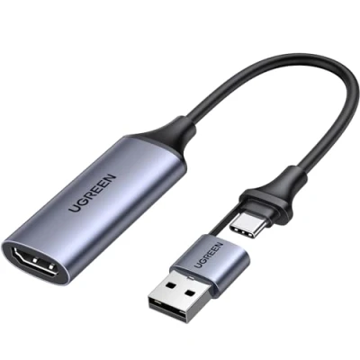 Immagine di UGREEN Scheda di Acquisizione Video HDMI 4K60Hz Ingresso USB C 1080P 30FPS Registrazione HD Streaming Videogiochi OBS Compatibile con MacBook iPad Pro PC Switch PS5 Xbox Camera