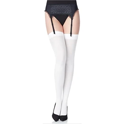 Immagine di Merry Style Calze Autoreggenti per Donne in Microfibra Unisex Modello MS 799 40 DEN (Bianco, XS S)