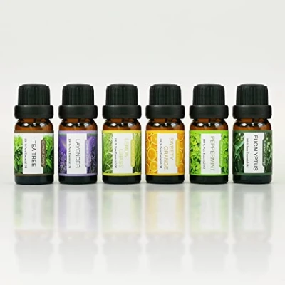 Immagine di Earnest Living Olio dell&#039;albero del tè di menta piperita lavanda essenziale Set per diffusori la casa Diffusore oli essenziali eucalipto