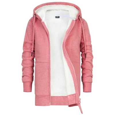 Immagine di CityComfort Felpa Bambina con Zip e Cappuccio Rivestita in Sherpa 5 15 Anni Invernale per Ragazza Caldissima Morbida (Grigio, 7 8 Anni)