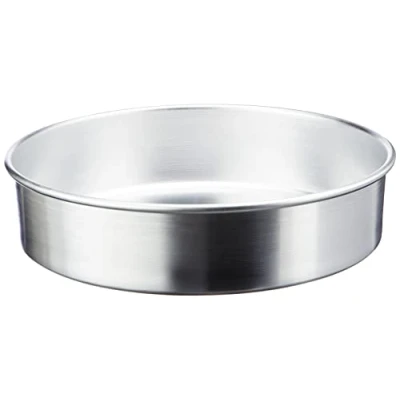 Immagine di Pentole Agnelli Linea Pasticceria e Pizza Tortiera Conica in Alluminio con Orlo (H 8 Cm), Argento, 34 cm