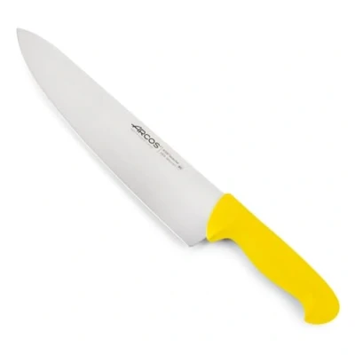 Immagine di Arcos Serie 2900 Coltello da Chef Cucina Lama Acciaio Inossidabile Nitrum 300 mm Manico Polipropilene Colore Giallo
