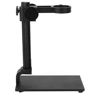 Immagine di supporto per microscopio, regolabile microscopio di fissaggio, digitale, accessori in lega alluminio (nero)