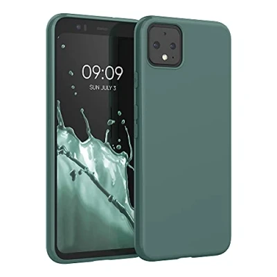 Immagine di kwmobile Custodia Compatibile con Google Pixel 4 Cover Back Case per Smartphone in Silicone TPU Protezione Gommata verde blu