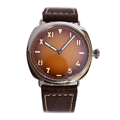 Immagine di NC Baltany Mechanical Military Men Orologi Quadrante bianco Super Luminoso Retro Uomo acciaio 316L 100M Orologio da polso impermeabile in inossidabile (color 1)