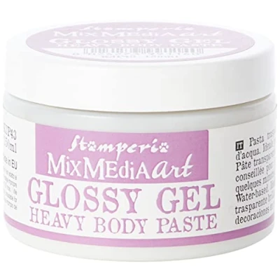 Immagine di STAMPERIA K3P43 Gel Lucido 150 ML Heavy Body Paste a base d&#039; acqua, Trasparente 7 X 5