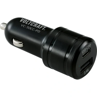 Immagine di VOLTCRAFT VC 30CC PD Caricatore USB 30 W Automobile Num. uscite: 2 x USB, presa C® Power Delivery (USB PD)