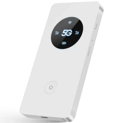 Immagine di Calonny Mobile WiFi Portatile Hotspot 5G LTE Sim Router 2Gbps,5000mAh Batteria Ricaricabile, Modem Wi Fi USB wireless,Senza Configurazione,per Viaggio e sul Lavoro.non navigare, modifica APN