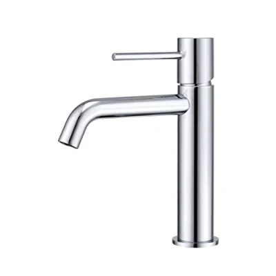 Immagine di MICE Rubinetto monocomando per lavabo in ottone 2 vie acqua fredda/calda Rubinetteria da bagno colore nero opaco (cromato)
