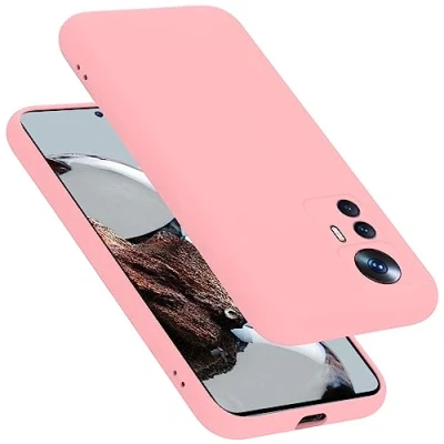 Immagine di Cadorabo Custodia compatibile con Xiaomi 12T / PRO in LIQUID ROSA Coperchio protettivo silicone TPU flessibile