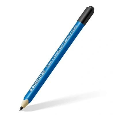 Immagine di Staedtler Mars® Lumograph® digital jumbo pennino digitale con sensibile alla pressione, di precisione, Pulsante gomma da cancellare Blu