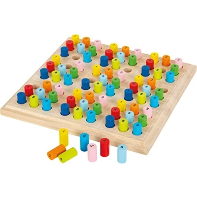 Immagine di 2489 Sudoku small foot in legno, nove campi con combinazioni di numeri da 1 9, 7 anni poi