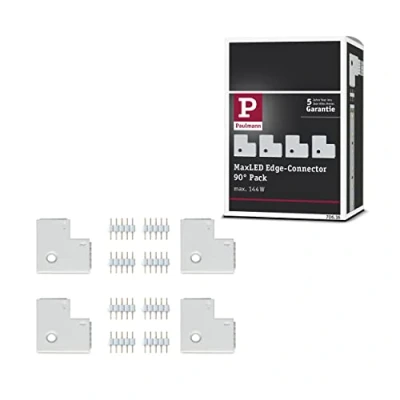 Immagine di Paulmann 70616 Connettore angolare 90 Plastica (L x L A) 2.5 0.45 cm 4 pz.