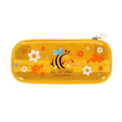Immagine di Legami Astuccio Wonderwow, Tema Bee, 2 Scomparti e Portapenne interno, Scomparto interno con Tessuto a Rete, Chiusura Zip, 23x11x5 cm