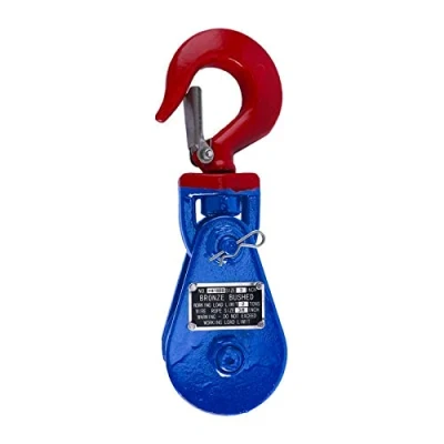 Immagine di Freetec 2 Tonnellate Snatch Blocco Argano Con Giunto Girevole Hook Strumento Corda Ruolo Fesseln Pulley Lif Per 5/16&quot; a 3/8 Fune Metallica
