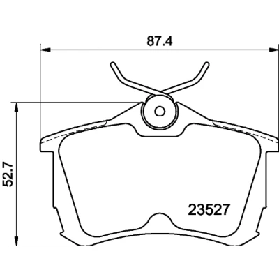 Immagine di HELLA 8DB 355 009 511 Kit pastiglie freno con segnalatore acustico usura accessori HONDA: ACCORD 7 Limousine, Tourer, 6 Aerodeck