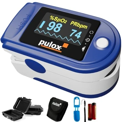 Immagine di PULOX Pulsossimetro PO 200 saturimetro con Display a OLED e Accessori