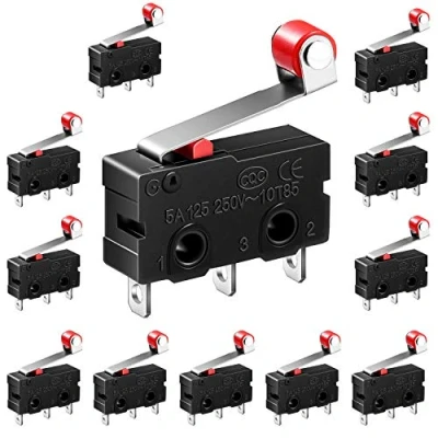Immagine di beihuazi® Mini Interruttore a Levetta SPDT 12 Pezzi Micro finecorsa 3 pin 250 V 5A 1NO 1NC