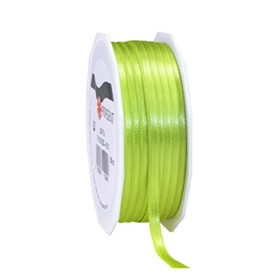 Immagine di Präsent C.E. Pattberg Nastro di Raso, Larghezza 0,6 cm, Colore Verde Chiaro, 50 m, per confezionare Regali, Ogni Occasione, Poliestere, Cannella, 6mm 50m, unità