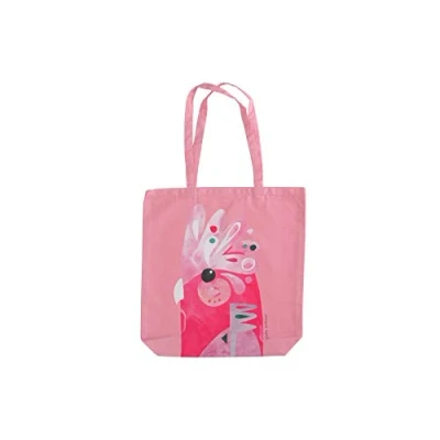 Immagine di Maxwell &amp; Williams Borsa Shopper Grande in Twill di Cotone al 100% Multicolore, Stampa Cacatua Rosa, 42 x 41 cm
