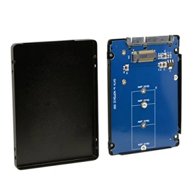 Immagine di CY B + m Key socket 2 M.2 NGFF (SATA) SSD a 2.5 SATA scheda adattatore compatibile con cassa in metallo nero