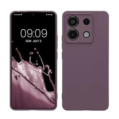 Immagine di kwmobile Custodia Compatibile con Xiaomi Redmi Note 13 Pro 5G / Poco X6 Cover Back Case per Smartphone in Silicone TPU Protezione Gommata Iris pallido