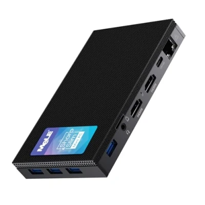 Immagine di Mele Mini PC Quieter3Q 8GB 128GB, Micro Desktop Windows 11 Pro Celeron N5105,WiFi 5, USB C PD, Dual Display, 2xHDMI 4K HDR, Gigabit Ethernet,Mini Home Office Business Computer