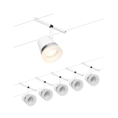 Immagine di Paulmann WireDC Set Cone Sistema di illuminazione base su cavo GU5.3 Bianco opaco, Cromo