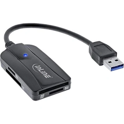 Immagine di InLine 66772A Card Reader USB 3.1 A, compatibile con SD/SDHC/SDXC, microSD, UHS II