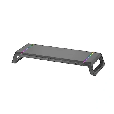 Immagine di Mars Gaming MGS ONE Nero, Supporto Monitor Chroma RGB, Dimensioni Regolabili, Smartphone e Tablet, USB 2.0 Anteriore