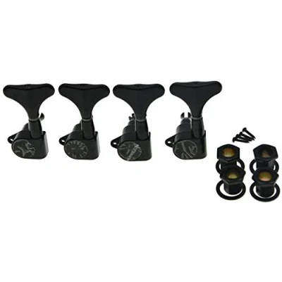 Immagine di Dopro Nero Sinistra Sigillato Bass Tuner Chiavi Tuning Pioli 4 Corde Basso Chitarra Testa Macchina